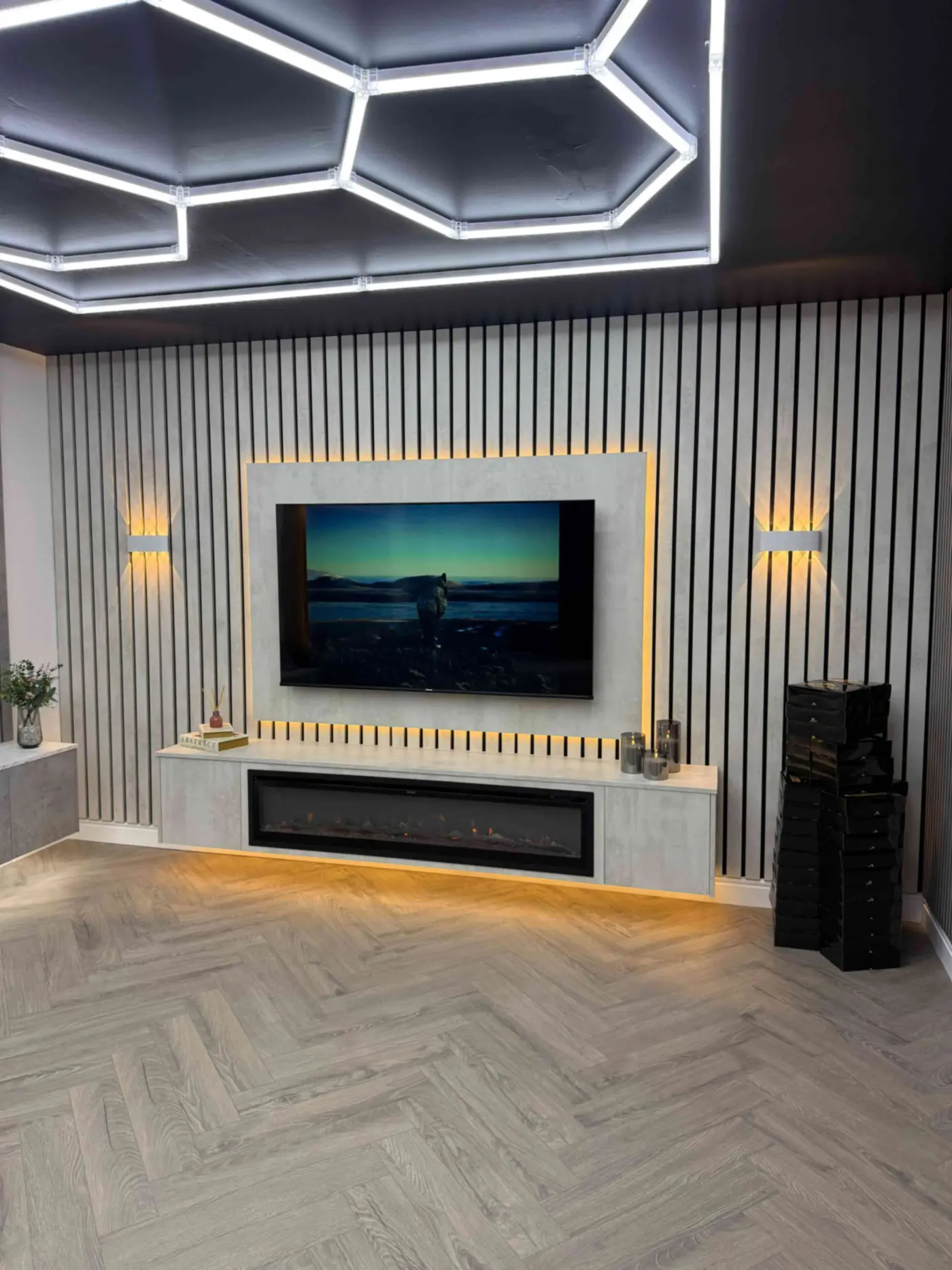 Stylish feature wall display inside The Flat Pack Man NI showroom